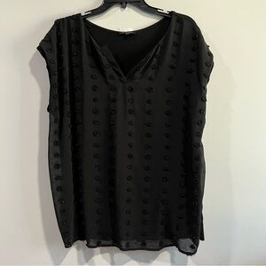 Papermoon Black Embellished V-Neck Blouse XL
